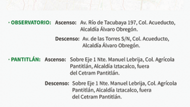 Linea 1:OBSERVATORIO-PANTITLAN
